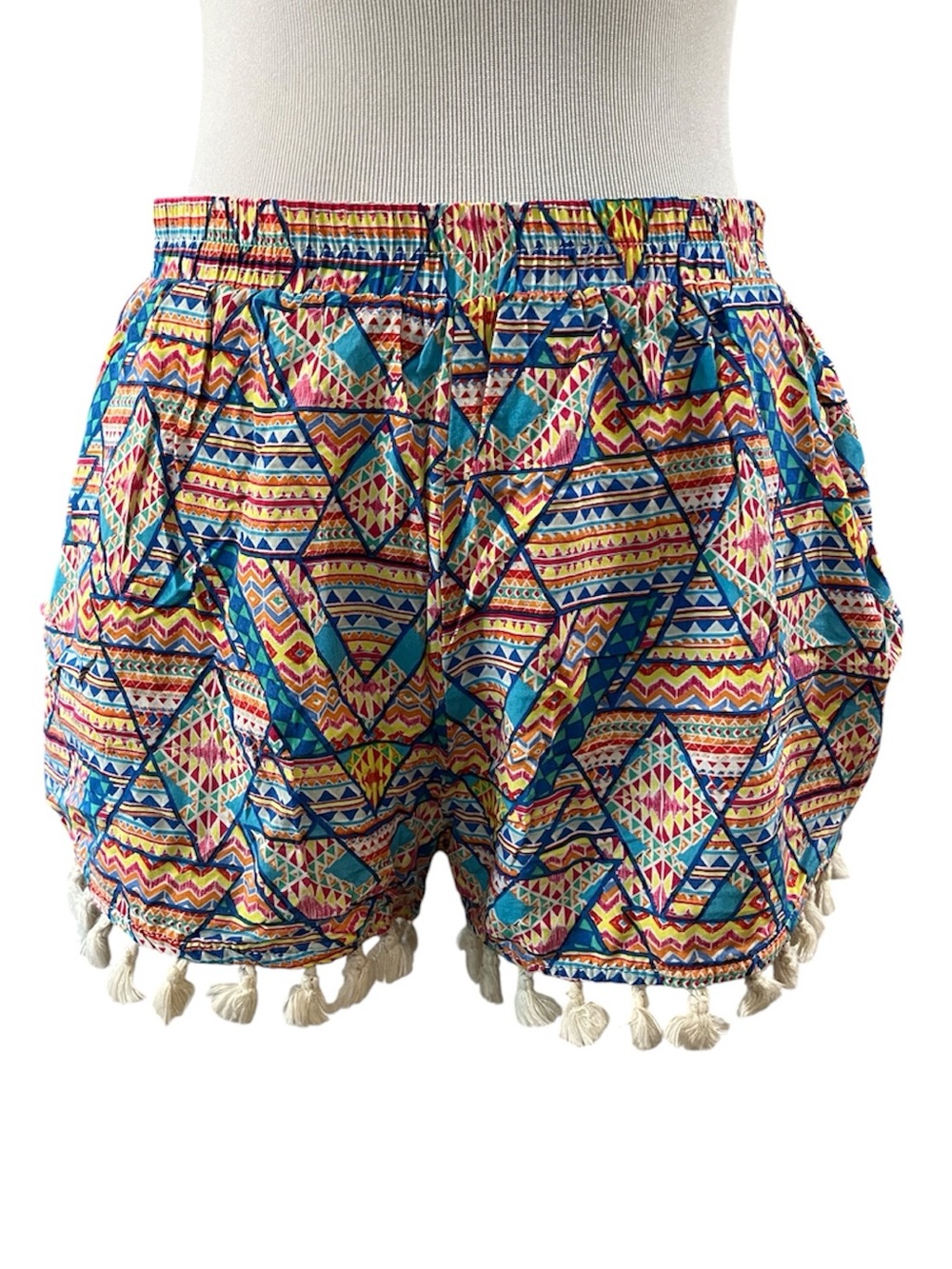 KORI AMERICA TASSEL SHORTS MULTICOLORED SIZE SMALL